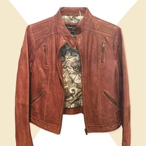 Black Rivet Genuine Leather Jacket NEW WITH TAGS!
